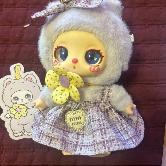 Plush Doll Key Holder with Purple Dress!! - Picture 1 of 1